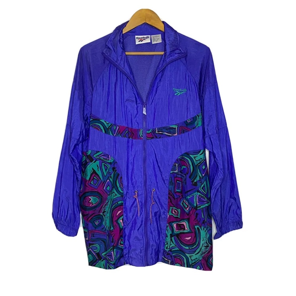Vintage 80/90 Reebok Purple Blue Windbreaker Women's Size Small